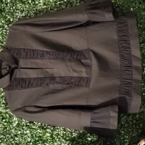 TORY BURCH Mock Neck Three-Quarter Sleeve Blouse